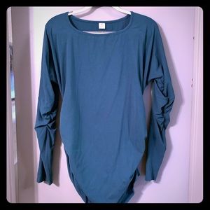 Peruvian connection LS ruched tee